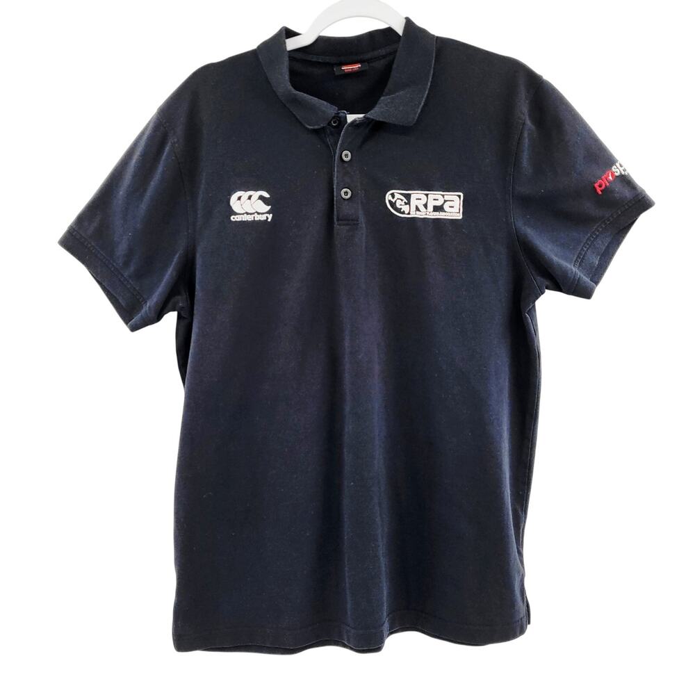 Canterbury of New Zealand Prosport RPA Rugby Black Polo Shirt Men's Size 2XL